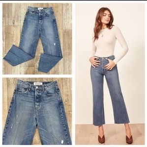 NWOT Reformation Fawcett Blue Jeans In Celtic